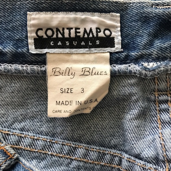 Vintage 90s Denim Maxi Skirt with Leg Slit - Picture 6 of 6